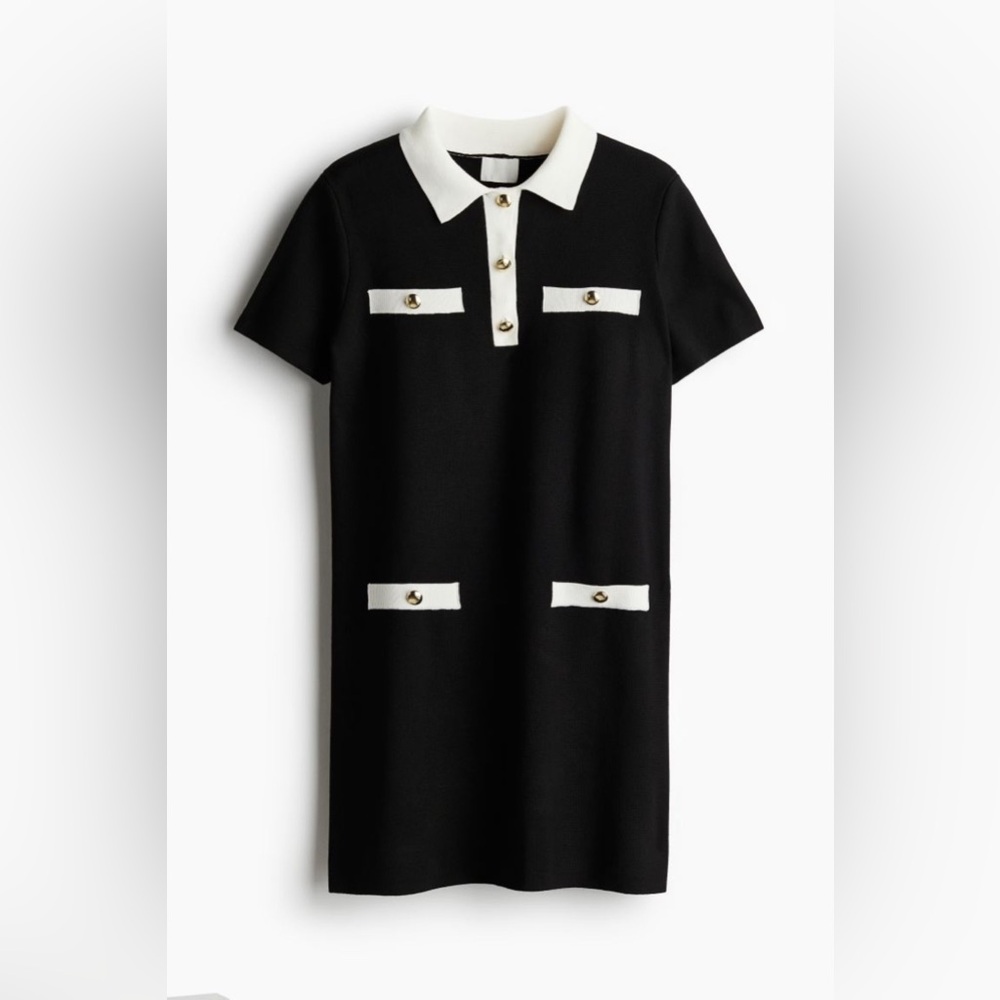 NWT Fine-Knit Dress With Collar